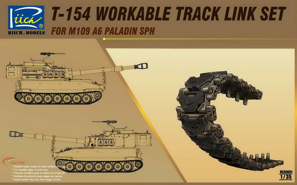 RIICH MODELS (1/35) T-154 Workable Track Link Set for M109 A6 Paladin SPH