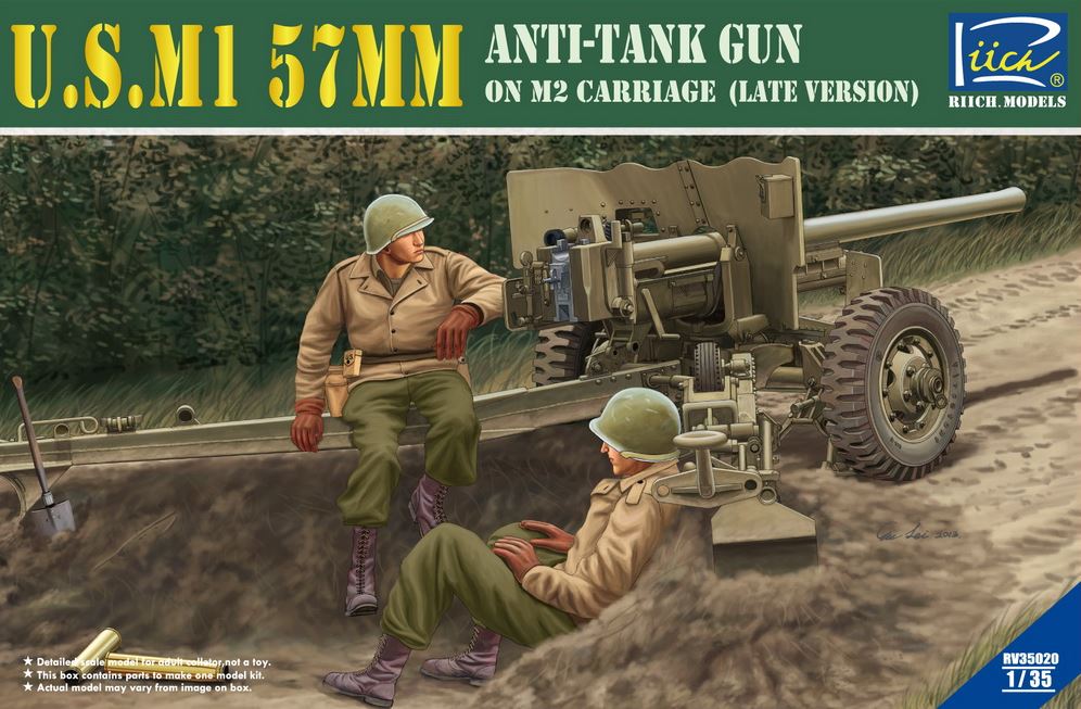 RIICH MODELS (1/35) U.S. M1 57mm Anti-tank gun on M2 Carriage (late version)