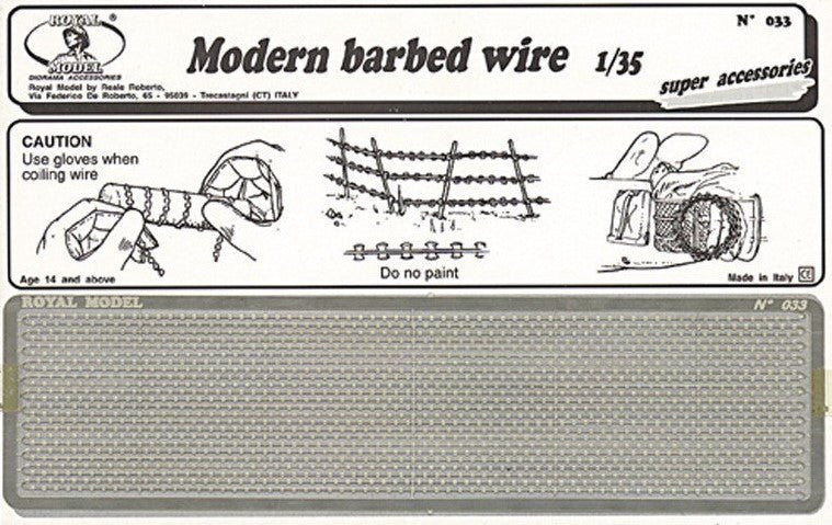 ROYAL MODEL (1/35) Modern Barbed Wire - Stacheldraht