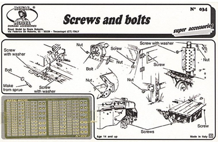 ROYAL MODEL (1/35) Screws and bolts