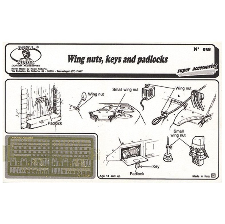 ROYAL MODEL (1/35) Wing Nuts, Keys and Padlocks