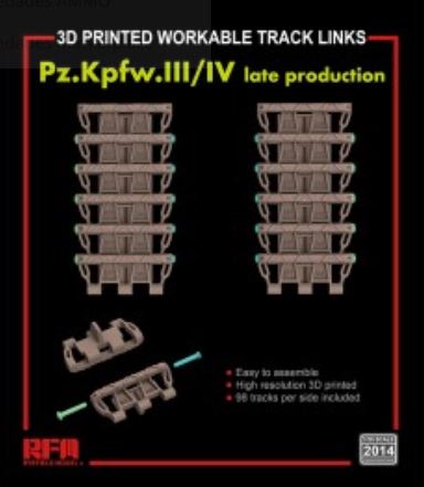 RYE FIELD MODEL 3D Printed Workable Track Links for T-34