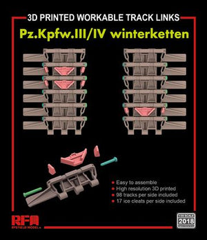 RYE FIELD MODEL (1/35) Workable track links for Pz.III/IV winterketten