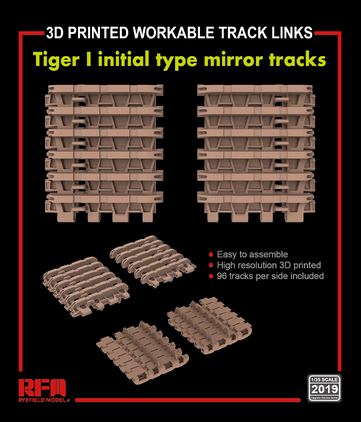 Maquette de terrain Rye (1/35) Tiger I chenilles à miroirs de type initial