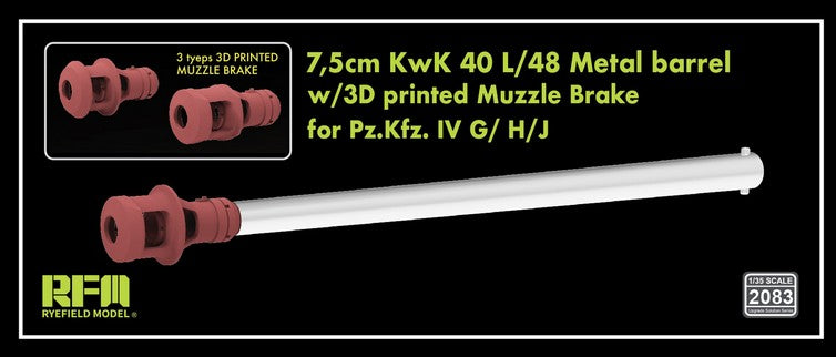 RYE FIELD MODEL (1/35) Upgrade set 7,5 cm KwK 40 L/48