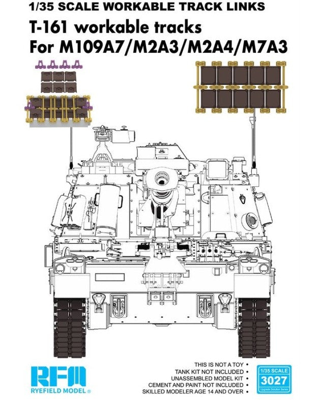 <tc>RYE FIELD MODEL (1/35) T-161 Workable Tracks for M109A7/M2A3/M2A4/M7A3</tc>