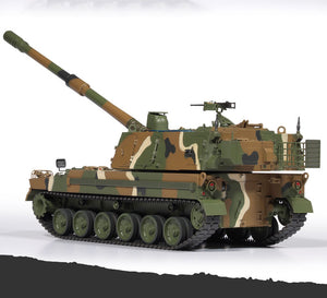 Foto lateral de la maqueta del cañón autopropulsado coreano K9 Thunder en escala 1:35 de Academy referencia 13561