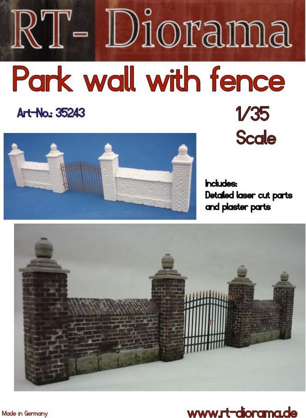 RT DIORAMA (1/35) Park Wall with fence