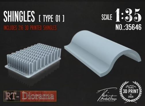 RT DIORAMA (1/35) Tejas (Tipo 1) - Shingles 3D Print