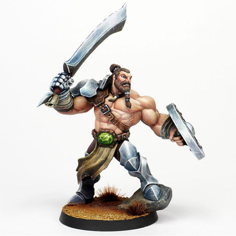 Foto frontal de la figura Recknor de Giraldez Models en 32mm