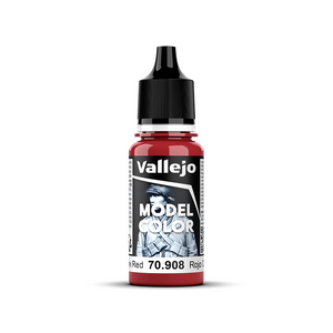 Bote de 18ml del color rojo carmín de la gama model color de Vallejo referencia 70908
