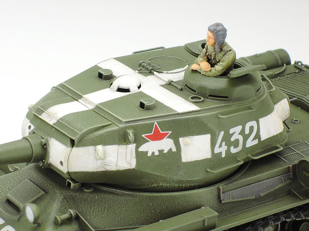Detalle de la torreta del tanque soviético JS-1 modelo 1944 en escala 1:48 de Tamiya referencia 32571