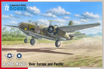 Portada de la caja de la maqueta del bombardero A-20 Havoc en escala 1:72 de Special Hobby referencia SH72533