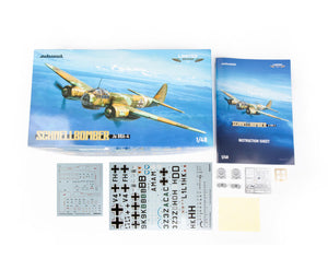 Componentes de la maqueta del bombardero alemán Ju 88 A-4 en escala 1:48 de Eduard referencia 11194