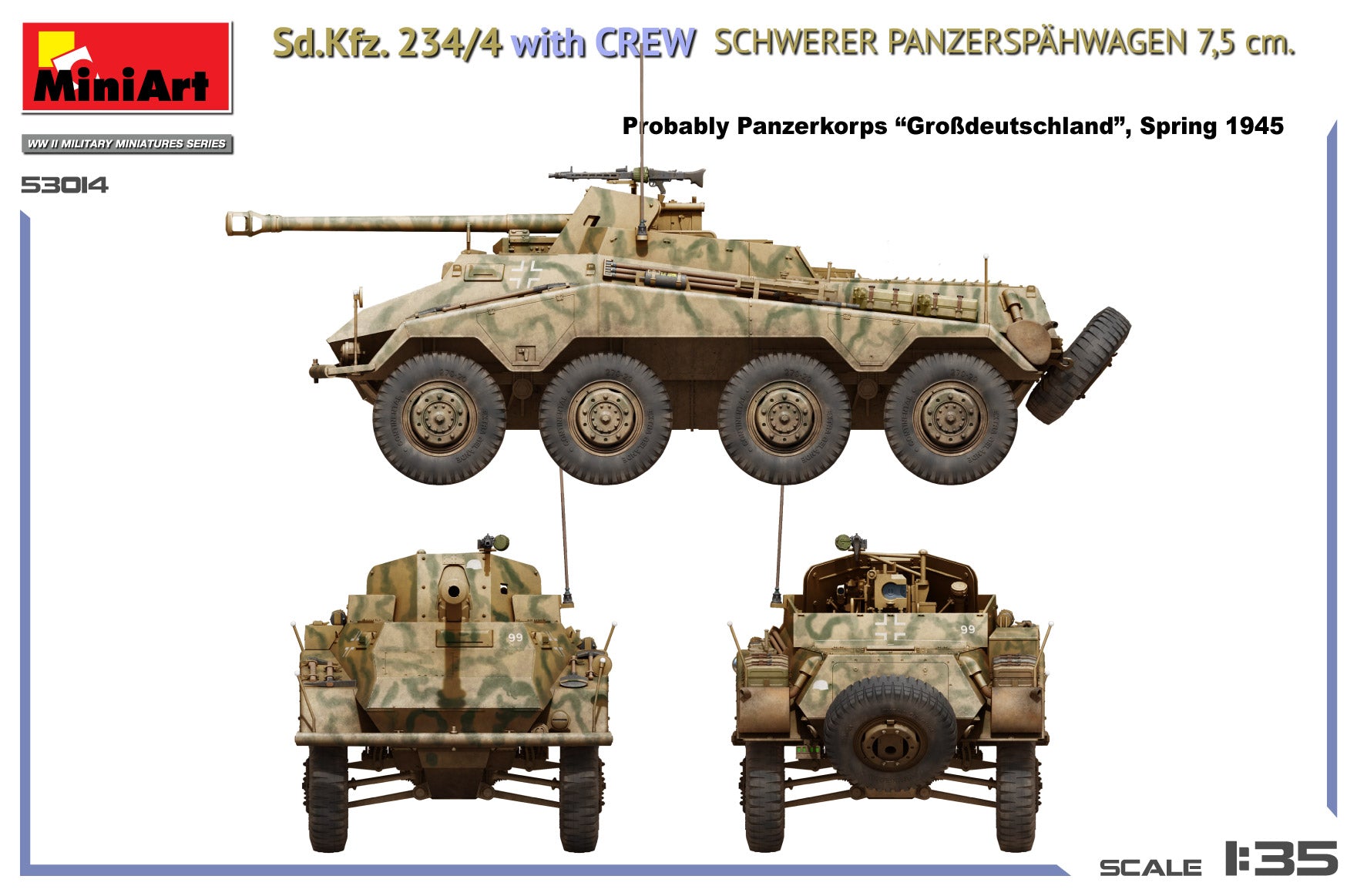 Decoración 3 de la maqueta del Sd.Kfz. 234/4 a escala 1:35 de Miniart referencia 53014