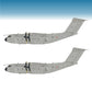 Set de calcas con insignias españolas para las maquetas del avión Airbus A400M del Ala 31, en escala 1:144 de Series Españolas referencia 14144