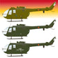 Set de calcas españolas para los helicópteros Bö-105 de las FAMET en escala 1:2 del fabricante Series Españolas referencia 5032