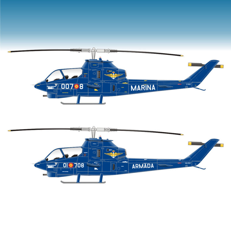 Set de calcas españolas para el helicóptero AH-1G Cobra en escala 1:48 del fabricante Series Españolas referencia 2548