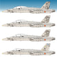 Set de calcas con insignias españolas para las maquetas del avión EF-18 A y B para el conmemoraciones por horas de vuelo, del Ala 15  y 46 en escala 1:48 de Series Españolas con referencia 1148