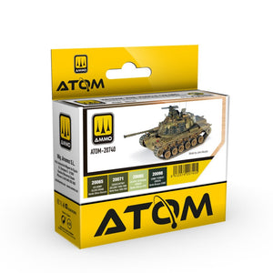 Set de 4 colores ATOM para vehculo blindados de la Guerra de Vietnam de AMMO referencia 20740