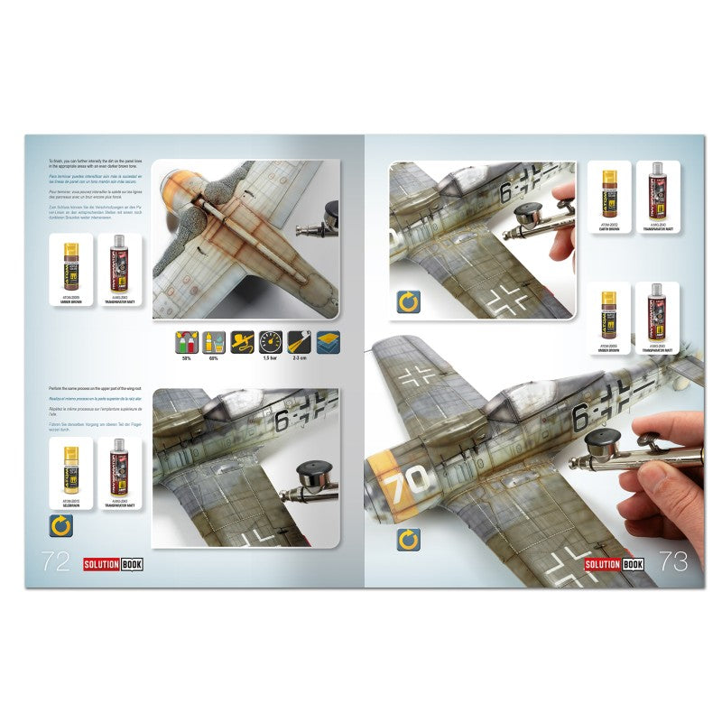 Página72 del libro multilngue SolutionBook 32 de Ammo para pintar aviones alemanes de finales de la 2ªGM de Ammo referencia 6535