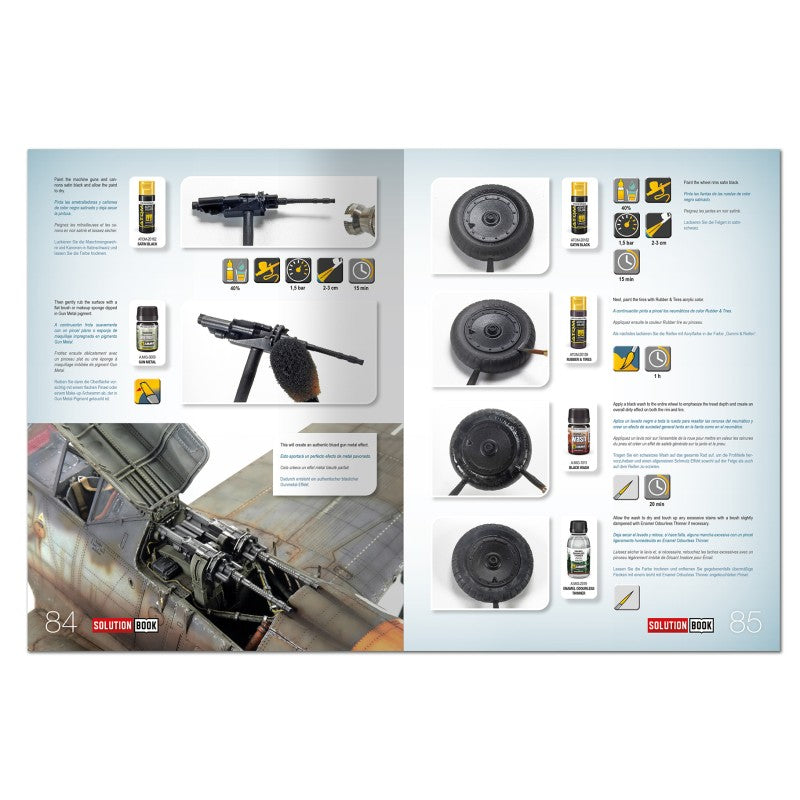 Página 84 del libro multilngue SolutionBook 32 de Ammo para pintar aviones alemanes de finales de la 2ªGM de Ammo referencia 6535