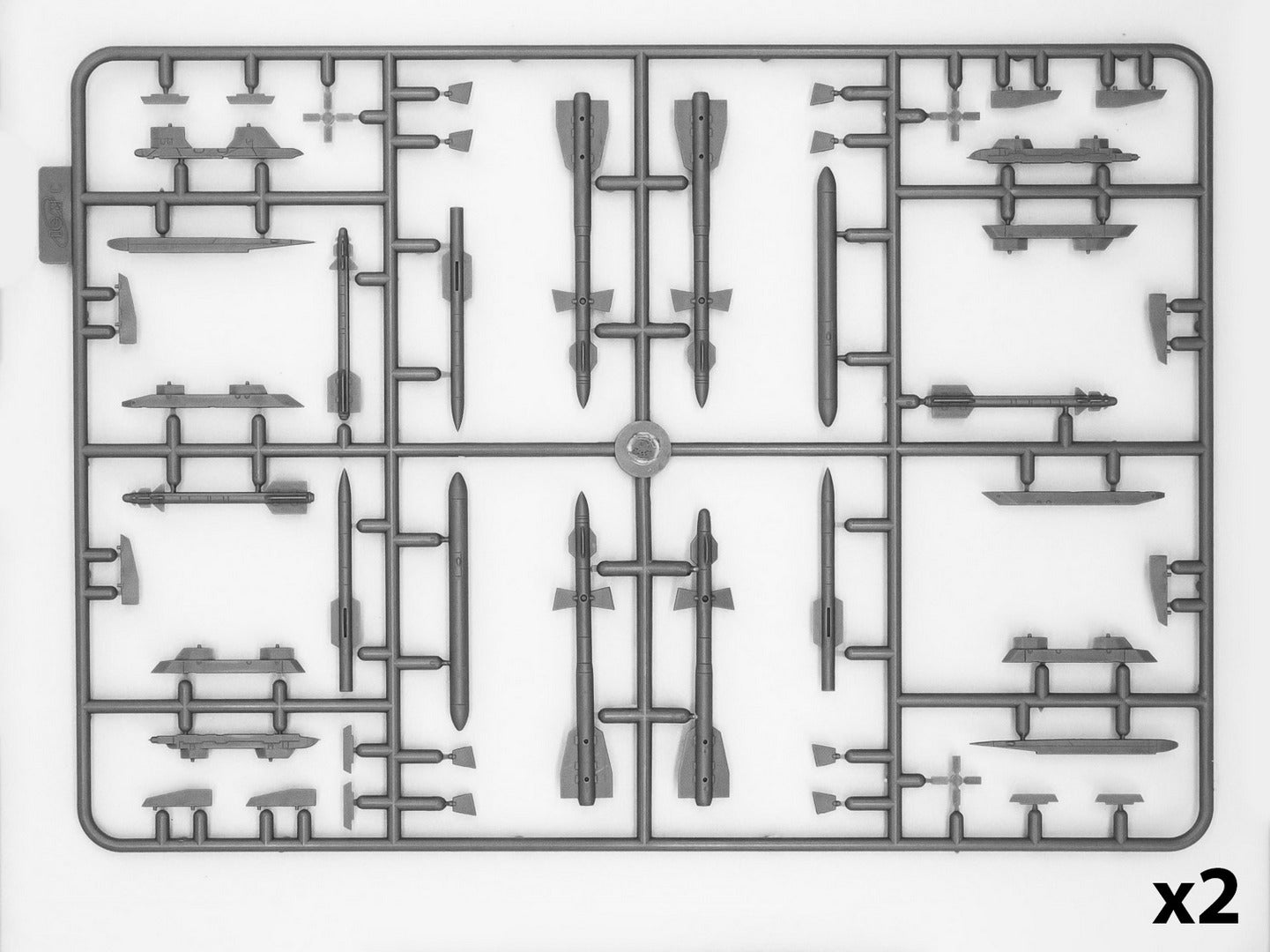Grapas del set de misiles aire/aire rusos en escala 1:72 de ICM referencia 72212