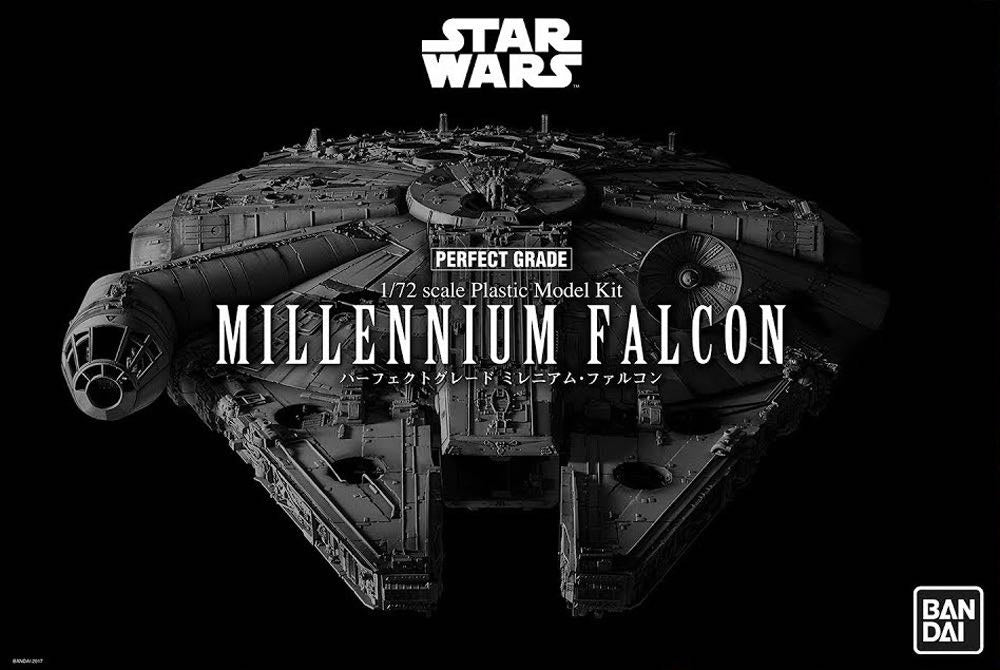 Portada de la caja de la maqueta del Millennium Falcon de Star Wars en escala 1:72 de Revell referencia 01206