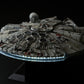 Foto trasera con luces de la maqueta del Millennium Falcon de Star Wars en escala 1:72 de Revell referencia 01206