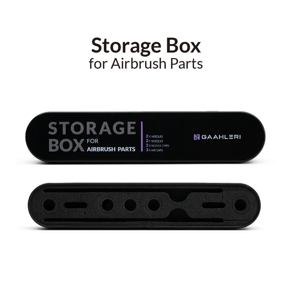 Caja de almacenamiento de piezas de aerógrafos Gaahleri, agujas, cabezales y obturadores