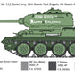 Decoración 3 de la maqueta del carro soviético T-34/85 de la planta 112 en escala 1:35 de Italeri referencia 6758