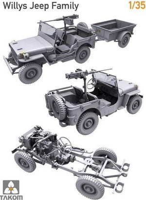 TAKOM (1/35) U.S. Army 1/4 Ton Utility Truck with 1/4 Ton Utility Trailer & MP Figure