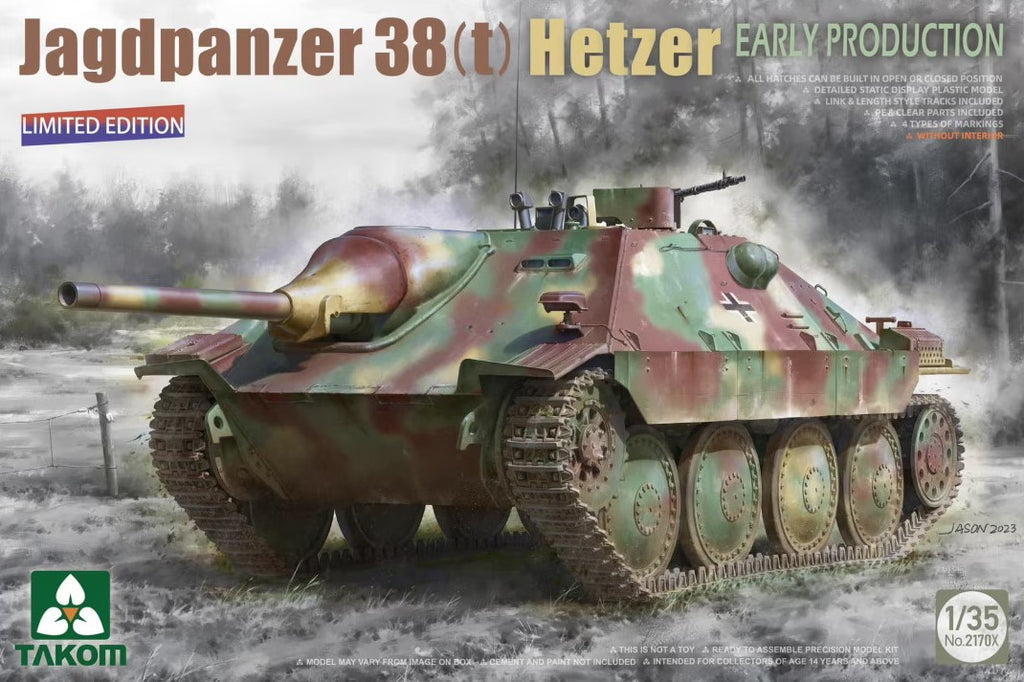 TAKOM (1/35) Jagdpanzer 38(t) Hetzer Early Production Limited Edition (Without Interior)