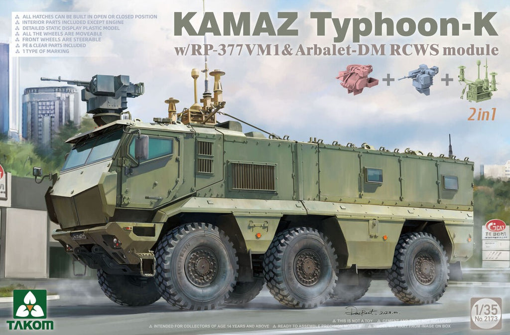 TAKOM (1/35) KAMAZ Typhoon-K w/ RP-377VM1 & Arbalet-DM RCWS Module