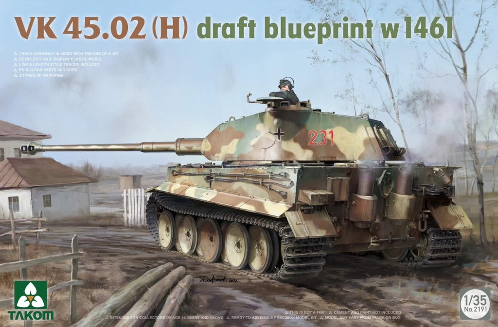 TAKOM (1/35) VK45.02(H) Draft Blueprint w1461