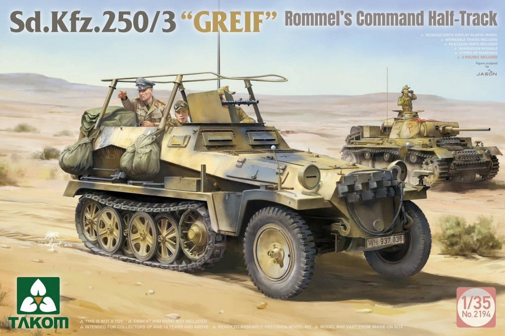 TAKOM (1/35) Sd.Kfz.250/3 “GREIF” Rommel’s Command Half-Track