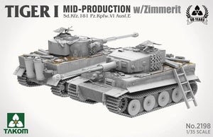 TAKOM (1/35) Tiger I Mid-Production w/Zimmerit - Sd.Kfz. 181 Pz.Kpfw. VI Ausf. E