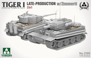 TAKOM (1/35) Tiger I Late Production w/zimmerit - Sd.Kfz. 181 Pz.Kpfw. VI Ausf. E (Late/Late Command)