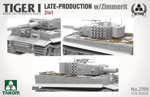 TAKOM (1/35) Tiger I Produzione tardiva con zimmerit - Sd.Kfz.  181 Pz.Kpfw.  VIAusf. E (comando tardivo/tardivo)