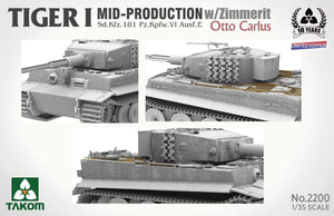 TAKOM (1/35) Tiger I Mid Production con zimmerit Sd.Kfz.  181 Pz.Kpfw.  VI Ausf. E - Otto Carius