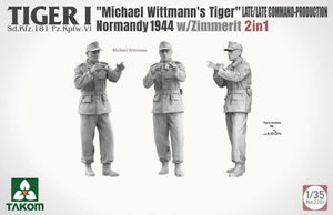 TAKOM (1/35) Tiger I Sd.Kfz.  181 Pz.Kpfw.VI  Ausf.E 'Tiger di Michael Wittmann' Normandia 1944 - Produzione di comando tardiva/tardiva con Zimmerit (2 in 1)