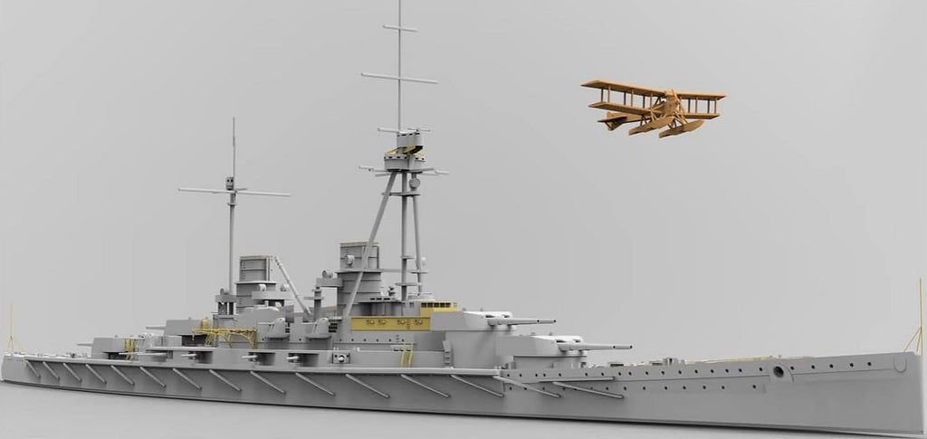 TAKOM (1/700) SMS Derfflinger 1917 (Waterline with 3D printed FF-33E)