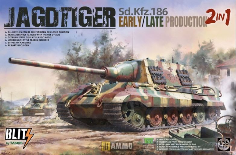 TAKOM (1/35) Jagdtiger Sd.Kfz.186 Early / Late Production (2 in 1)