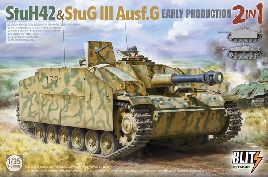 TAKOM (1/35) StuH 42 & StuG III Ausf.G Early Production (2 in 1)
