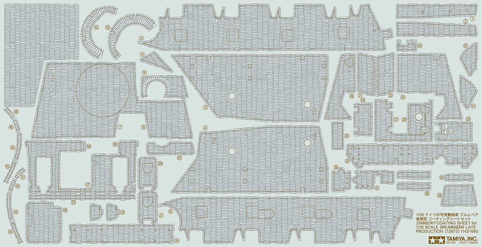 TAMIYA (1/35) Zimmerit Coating Sheet for Brummbär Late Production