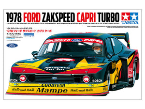 Portada de la caja de la maqueta del Ford Mustang Zackspeed de 1978 en escala 1:24 de Tamiya referencia 24376