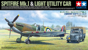 TAMIYA (1/48) Supermarine Spitfire Mk.I & Light Utility Car 10HP Tilly Set
