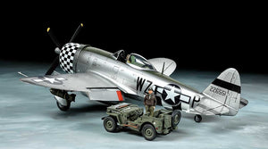 TAMIYA (1/48) P-47D Thunderbolt "Bubbletop" & 1/4-ton 4x4 Light Vehicle Set