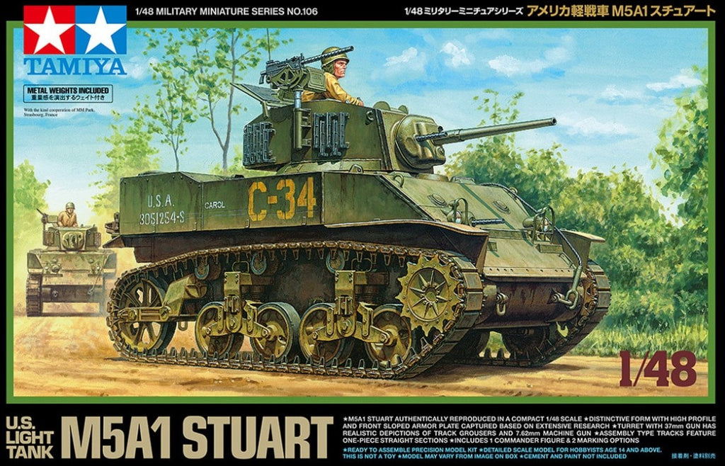 TAMIYA (1/48) US Light Tank M5A1 Stuart