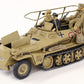 Foto delantera de la maqueta del vehículo alemán Sd.Kfz.250/3 Greif en escala 1:35 de Tamiya referencia 35113